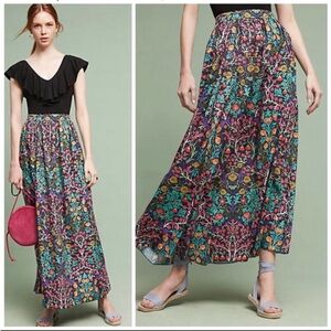 Anthropologie Siddhartha Bansal Venita Maxi  Floral Skirt